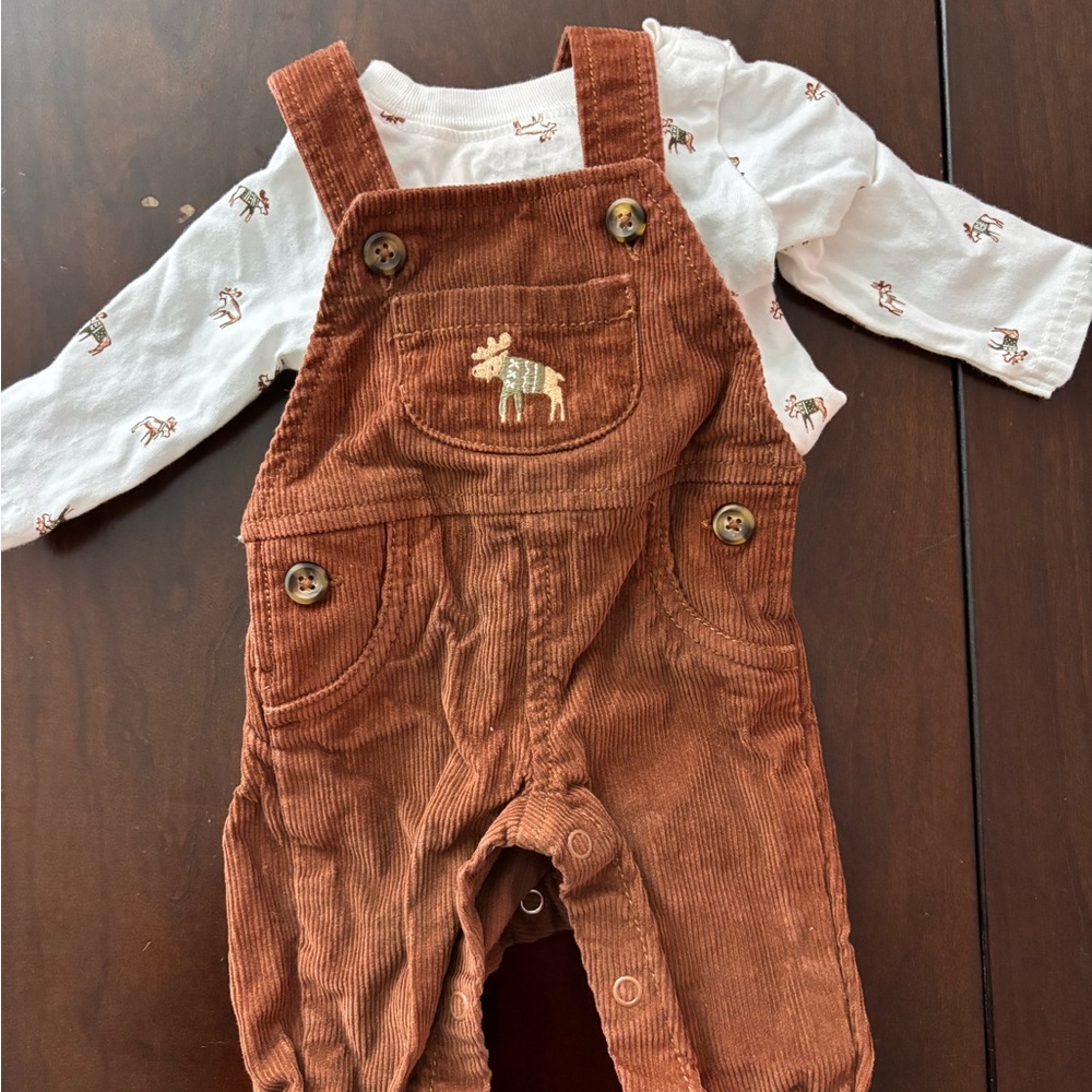 Brown Corduroy Kids Overalls